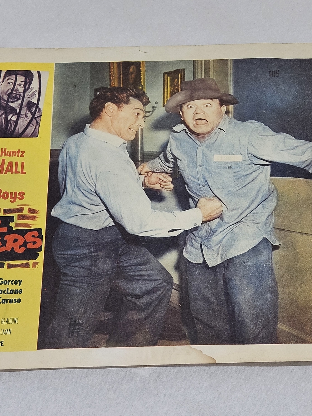 Vintage 1955 Lobby Card Poster The Bowery Boys Movie Jail Busters